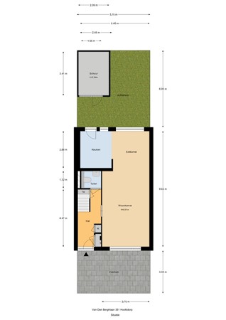 Floorplan - Van den Berghlaan 351, 2132 AK Hoofddorp